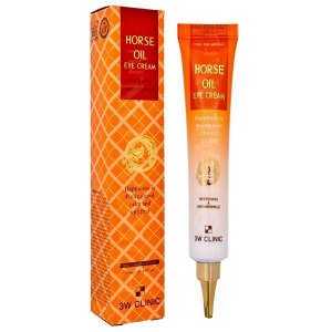 Крем 3W Clinic на основе экстракта лошадиного масла для век Horse Oil Whithening & Anti Wrinkle Eye Cream