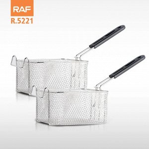 Фритюрница двойная электрическая, для картошки фри и крылышек, RAF, 12 л, 5000 Вт