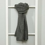 Шарф из вязаного трикотажа  - серый