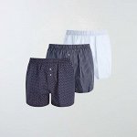 Комплект из 3 трусов из чистого хлопка - голубой