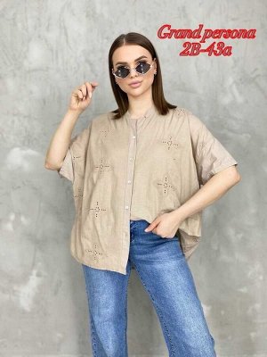 Женская рубашка. Ткань : хлопок Размер: 3XL(50-52),4XL(52-54),5XL(54-56),6XL(56-58), 7XL(58-60)