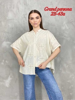 Женская рубашка. Ткань : хлопок Размер: 3XL(50-52),4XL(52-54),5XL(54-56),6XL(56-58), 7XL(58-60)