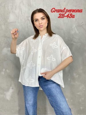 NO NAME Женская рубашка. Ткань : хлопок Размер: 3XL(50-52),4XL(52-54),5XL(54-56),6XL(56-58), 7XL(58-60)