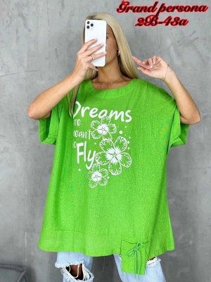 Женская футболка. ?Ткань : лен Размер: 7XL-60, 8XL-62