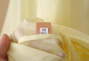 Блуза-туника из тонкой ткани с вышивкой, желтый