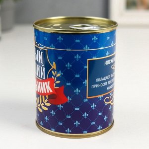 Носки мужские черные в банке «Самый лучший начальник»
