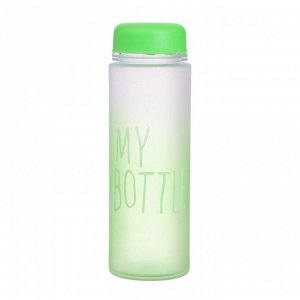 Бутылка для воды My bottle, 500 мл, 19.5x6 см, спортивная, зеленая