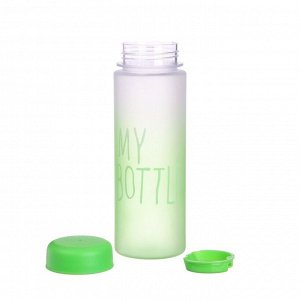 Бутылка для воды My bottle, 500 мл, 19.5x6 см, спортивная, зеленая