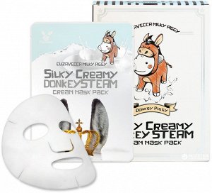 Тканевая маска питательная с паровым кремом Elizavecca Silky Creamy Donkey Steam Cream Mask Pack, ,