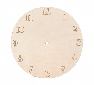 Заготовка для декорирования "Mr. Carving" ВД-651 Циферблат фанера d 20 см х 0.4 см "Классический"