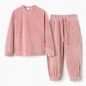 Костюм детский (свитшот, брюки) KAFTAN Plushy, розовый