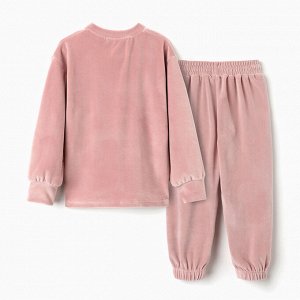 Костюм детский (свитшот, брюки) KAFTAN Plushy, розовый