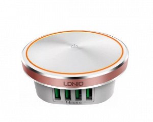 СЗУ-4USB Ldnio A4406 Touch LED lamp, Input100-240V, Output5V/4.4A