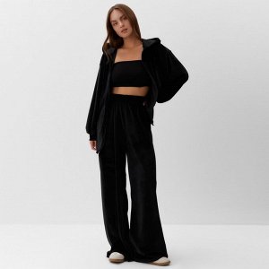 Костюм женский (толстовка и брюки) KAFTAN Plushy, черный