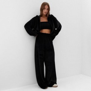 Костюм женский (толстовка и брюки) KAFTAN Plushy, черный