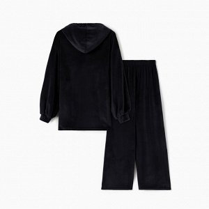 Костюм женский (толстовка и брюки) KAFTAN Plushy, черный