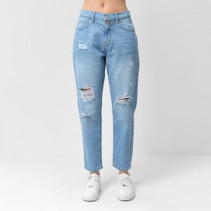 Джинсы женские мом MIST: Denim (31) 48, голубые