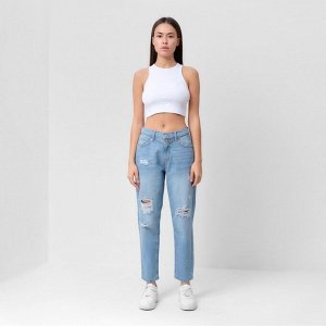 Джинсы женские мом MIST: Denim (31) 48, голубые