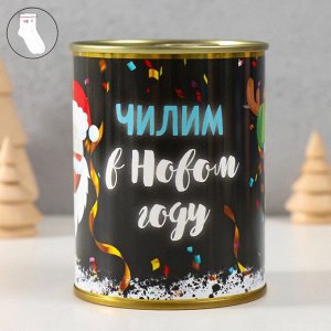 Носки женские в банке «Чилим в новом году», цвет белый