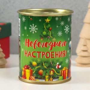 Носки мужские черные в банке «Новогоднего настроения»