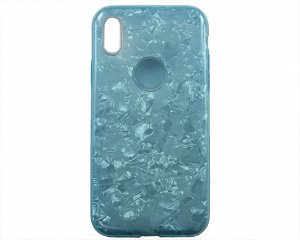 Чехол iPhone X/XS Pearl (голубой)