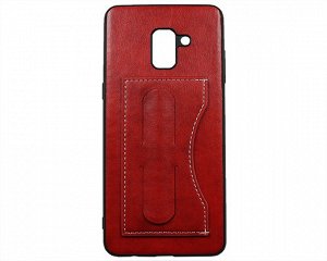 Чехол Samsung A730F A8+ 2018 Kanjian Card с держателем красный
