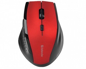 Беспроводная мышь Defender Accura MM-365 красная, 6 кнопок, 800-1600 dpi, 52367