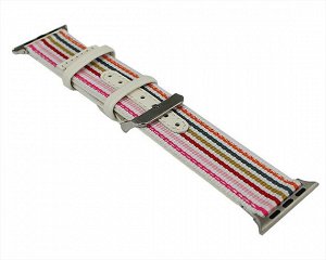 Ремешок Watch Series 38mm/40mm Gucci-stripe розовый