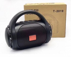 Колонка T-2019 черный (Bluetooth/USB/FM/MicroSD)