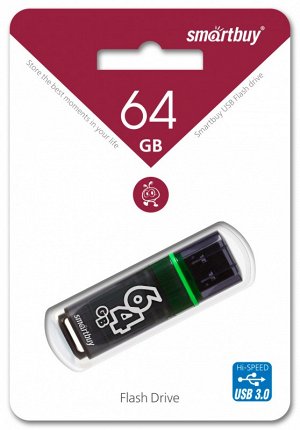 64GB USB Flash 3.0, SmartBuy Glossy серый, SB64GBGS-DG