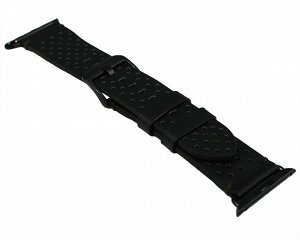 Ремешок Watch Series 38mm/40mm Beehive кожа черный