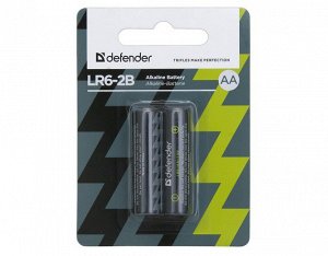 Батарейка AA Defender LR06 2-BL, цена за 1 упаковку, 56013 recommended