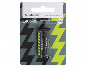 Батарейка AAA Defender LR03 2-BL цена за 1 упаковку, 56003 recommended
