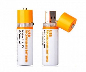 Аккумулятор USB AA HR06 2-BL 800mAh 1.2 V, цена за 1 комплект