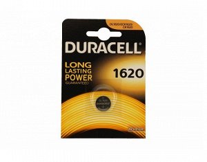 Элемент литиевый Duracell CR1620 (1-BL) цена за штуку