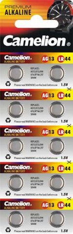 Элемент марганцево-щелочной Camelion AG13/357/SR44W/LR44/A76/GP76A (10-BL) цена за 1 шт