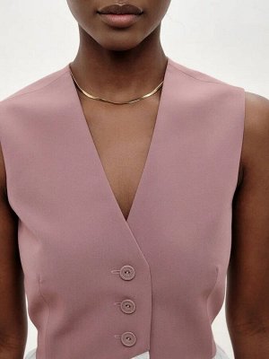 Жилетка с рюшей NEW COLLECTION. Цвет капучино