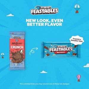 Feastables MrBeast Milk Crunch 60g - Молочный шоколад Мистера Биста Фистаблс с воздушным рисом