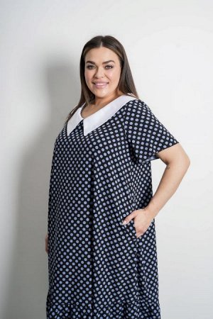 Платье Цвет:
синий
Состав:
60%ПЭ 35%Вискоза 5%Эластан
Длина изделия:
123 см
Размер модели:
54
Рост модели:
171 см
Длинное платье расклешенного силуэта из легкой плательной ткани. Вырез горловины оформ