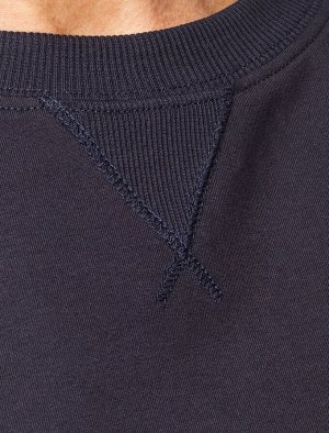 Футболка из тонкого премиального футера с эластаном т.синий_athleisure_mood