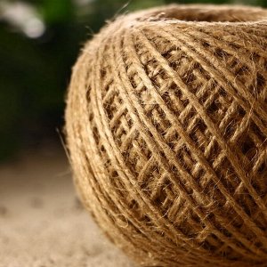 Шпагат джутовый для подвязки растений, 100 м, 1120 текс, 2 нити, джут, Greengo