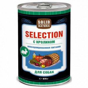 Solid Natura "SELECTION" 970 г. КРОЛИК влажный корм для СОБАК