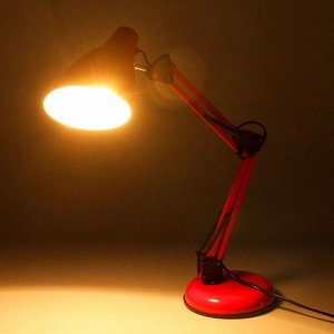 Лампа настольная Е27 60 Вт "Валли" красная шарнирная 43х21х14,5 см
