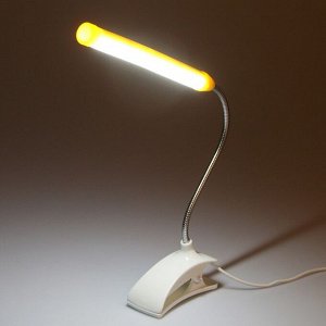 Лампа на прищепке "Стиль" желтый 13LED 1,5W провод USB 4x9x31,5 см