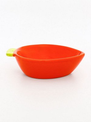 Миска керамическая "Морковь" 30 мл - 10 х 13 х 3,8 см, оранжевая