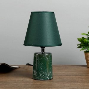 Лампа настольная "Зеленый мрамор" Е14 1х40Вт зеленый 15х15х27 см