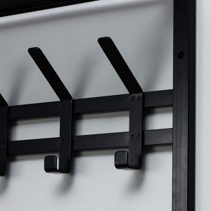 Вешалка с полкой «Торонто 32», 92.4x25.5x9.8 см, металл, чёрная