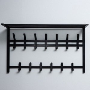 Вешалка с полкой «Торонто 32», 92.4x25.5x9.8 см, металл, чёрная