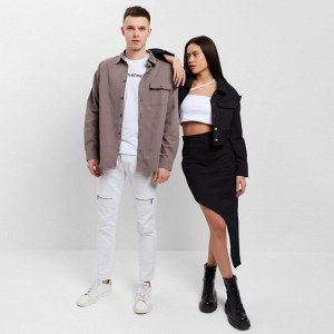 Рубашка мужская MIST oversize, серый