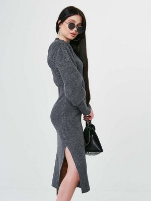2454 Платье женское цвет т.серый